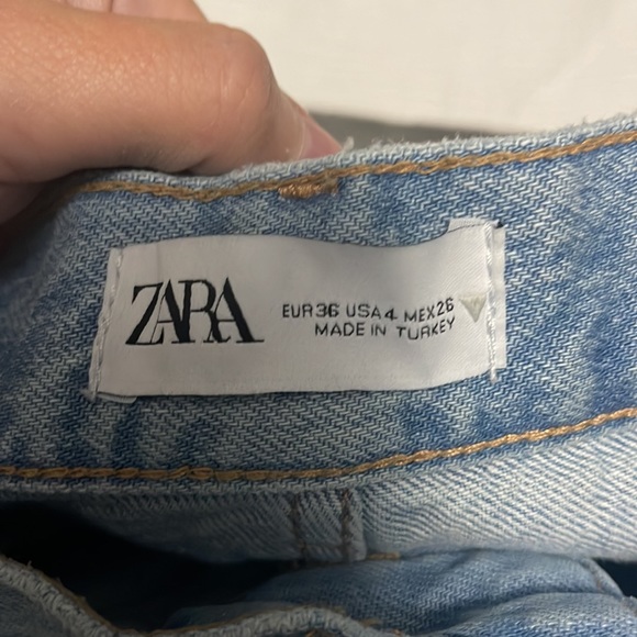 Zara wide leg high waist distressed jeans - Picture 5 of 6